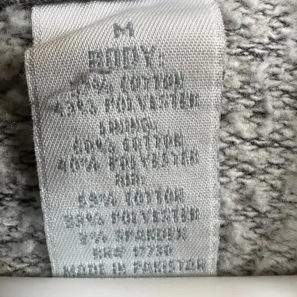 Utility Mens MEDIUM Skull Crossbones Hoodie Vintage Y2K Skater Goth Baggy Grey - Picture 8 of 11